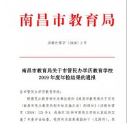 刚刚通报！事关南昌这33所市管民办学历教育学校